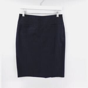 BURBERRY London Skirt Womens 6 Black Denim Pencil Corporate Office Siren